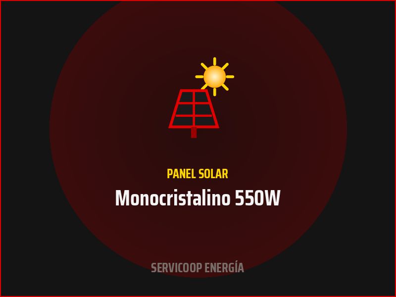 Panel Solar Monocristalino 550W